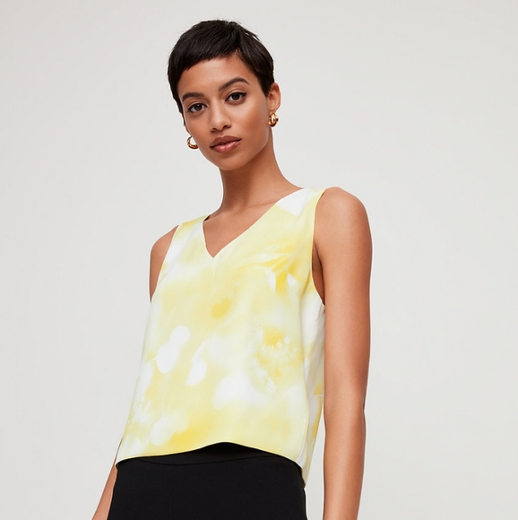 🌼 Babaton Murphy blouse in yellow + white